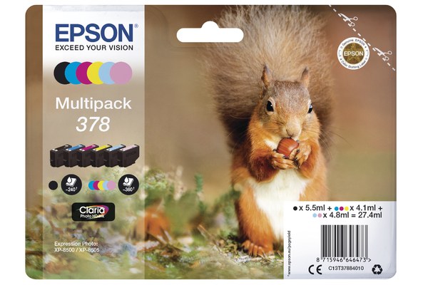 Epson 6 Colour Multipack Epson 378 Ink Cartridge (T3788) Printer Cartridge