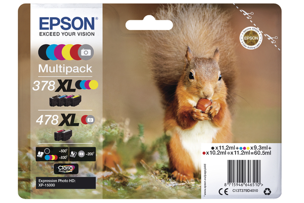 Epson 6 Colour Multipack Epson 378XL 478XL Ink Cartridge (T379D) Printer Cartridge