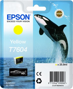 Epson Yellow Epson T7604 Ink Cartridge (C13T76044010) Printer Cartridge