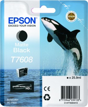Epson T7608 Ink Matte Black C13T76084010 Cartridge (T7608)