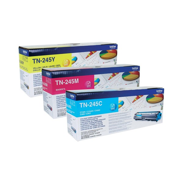 Brother TN245 Tri Colour Toner Cartridges Multipack (TN245 Tri Colour)
