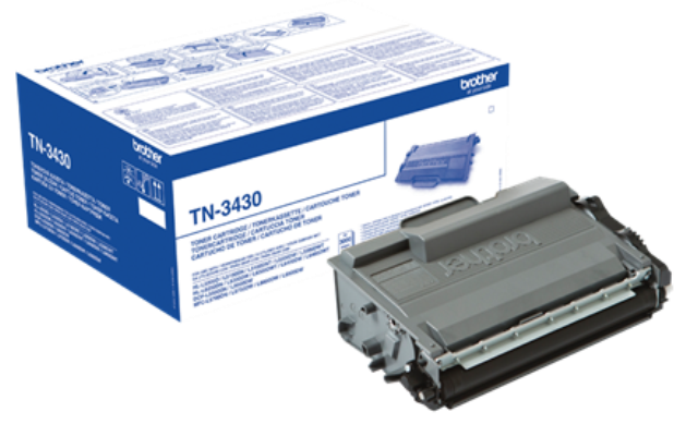 Brother TN3430 Black Toner Cartridge TN-3430, 3K Page Yield (TN-3430)