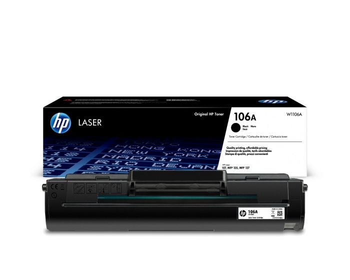 HP 106A Black Toner Cartridge, 1K Page Yield