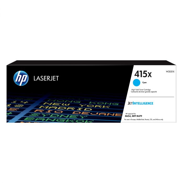 HP W2031X High Capacity Cyan (415X) Toner Cartridge - W2031X, 6K Page Yield (W2031X)