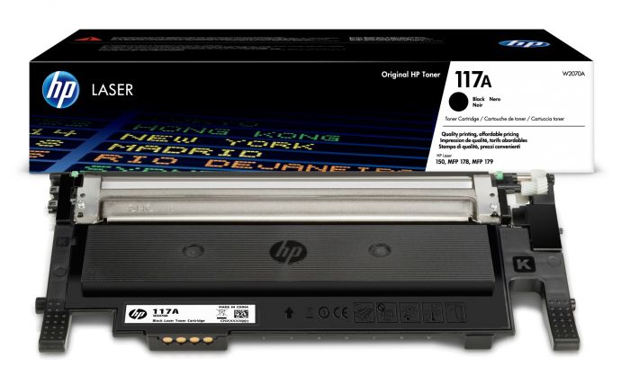 HP 117A Black Toner Cartridge - W2070A, 1K Page Yield