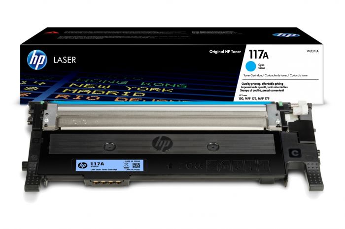 HP 117A Cyan Toner Cartridge - W2071A, 700 Page Yield