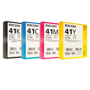 Ricoh Aficio SG 2100 Mutipack GC 41 CMYK Ink Cartridges (Aficio SG 2100 multipack)
