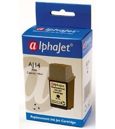 Alphajet Replacement Black Ink Cartridge (Alternative to HP No 20, C6614D) (RH20)