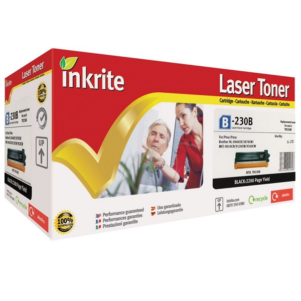 Inkrite Premium Black Toner Cartridge for Brother TN-230BK (B-230B)