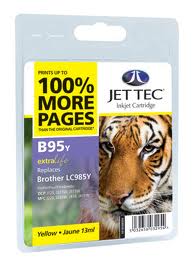 Jettec Yellow Ink Cartridge for LC985Y, 13ml