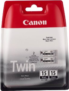 Canon BCI-15 Twin Pack Black Ink Cartridge (BCI-15BK)