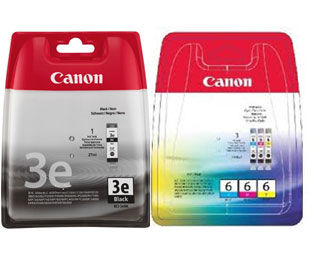 Canon BCI-3e Black and BCI-6 CMY Ink Cartridges (bci 3e Photo Ink Pack)