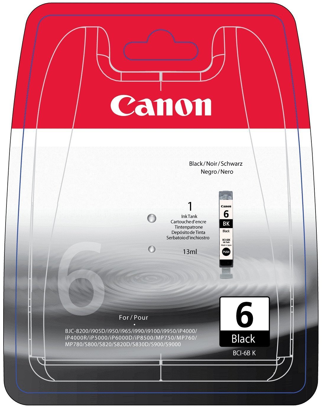Canon BCI-6 Black Ink Cartridge BCI-6BK - 4705A002 (BCI-6BK)