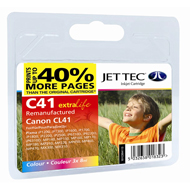 Jet Tec Replacement High Capacity Colour Ink Cartridge ( CL-41 Colour ) CMY x 8ml