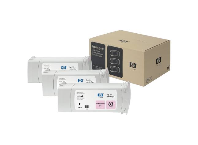 HP 83 Light Magenta DesignJet 3 Pack UV Ink Cartridges C5077A
 (C5077A)