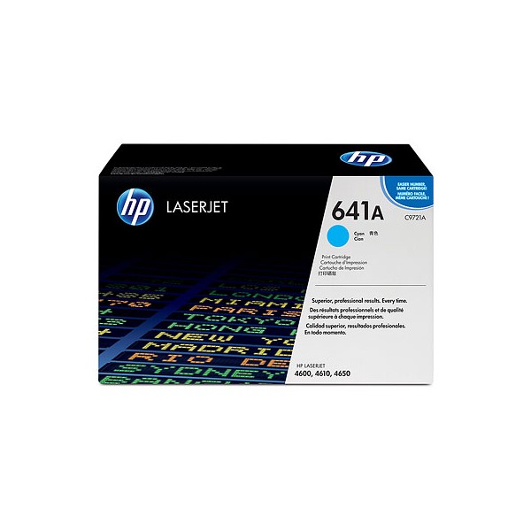 HP C9721A Cyan (641A) Toner Cartridge (C9721A)