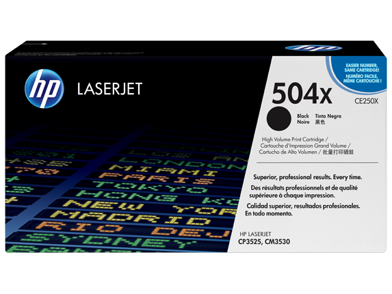 HP CE250X High Capacity Black (504X) Toner Cartridge - CE 250X