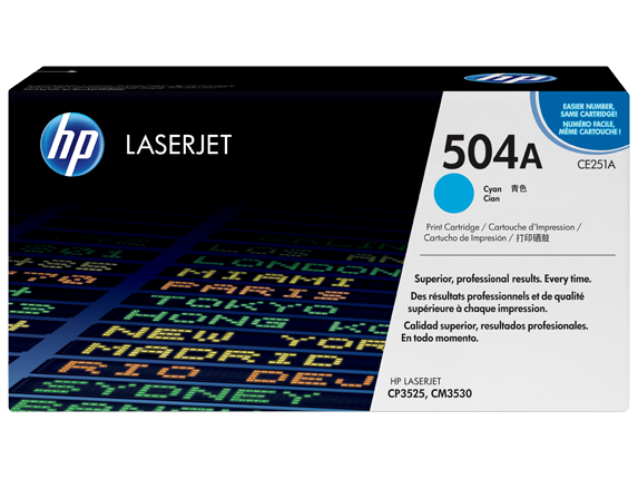 HP CE251A Cyan (504A) Toner Cartridge - CE 251A (CE251A)