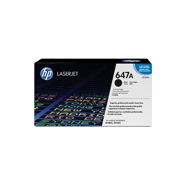 HP CE26A Standard Capacity Black (647A) Toner Cartridge - CE 260A (CE260A)