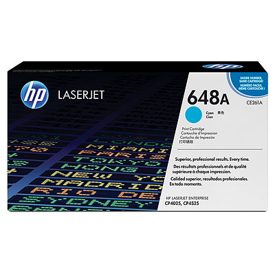 HP CE261A Cyan (648A) Toner Cartridge - CE 261A (CE261A)