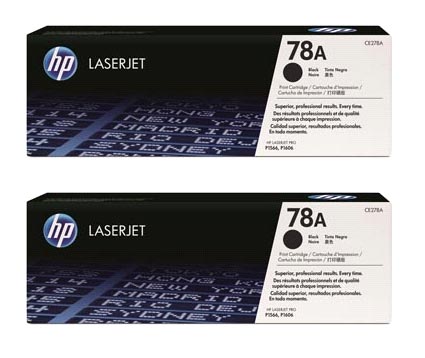 HP CE278AD Twin Pack Black (78A) Toner Cartridges - CE 278A (CE278AD)