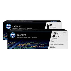 HP 128A Twin Pack Black Toner Cartridges - CE 320AD (CE320AD)