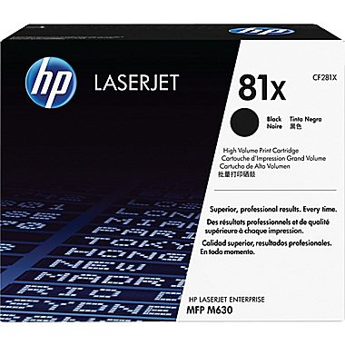 HP 81X High Capacity Toner Cartridge, 25K Page Yield