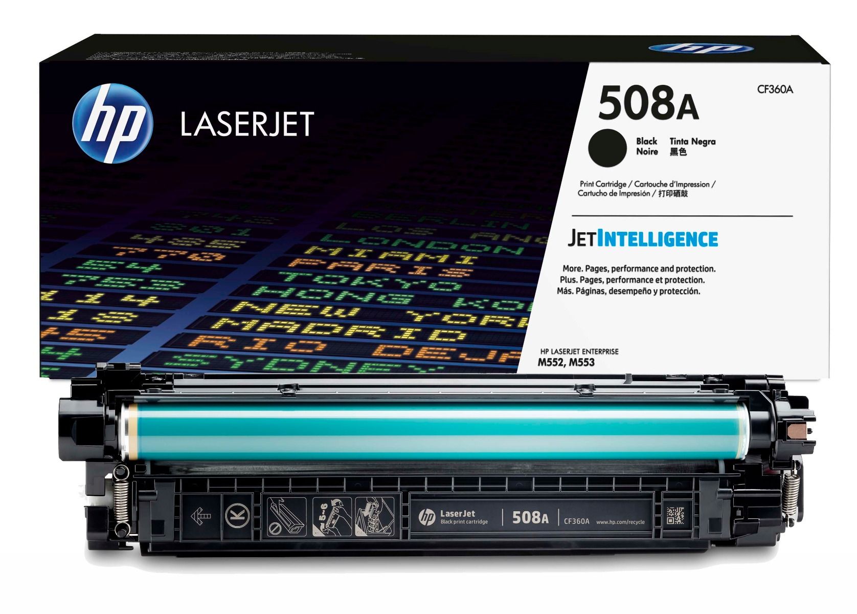 HP 508A Black Toner Cartridge, 6K Page Yield