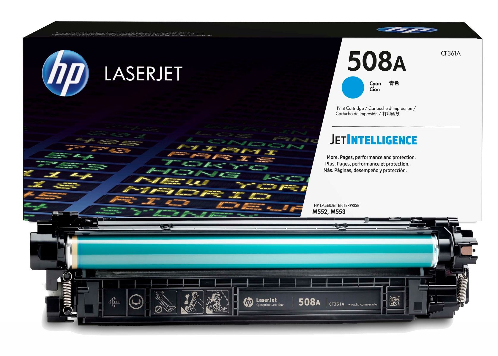 HP 508A Cyan Toner Cartridge, 5K Page Yield