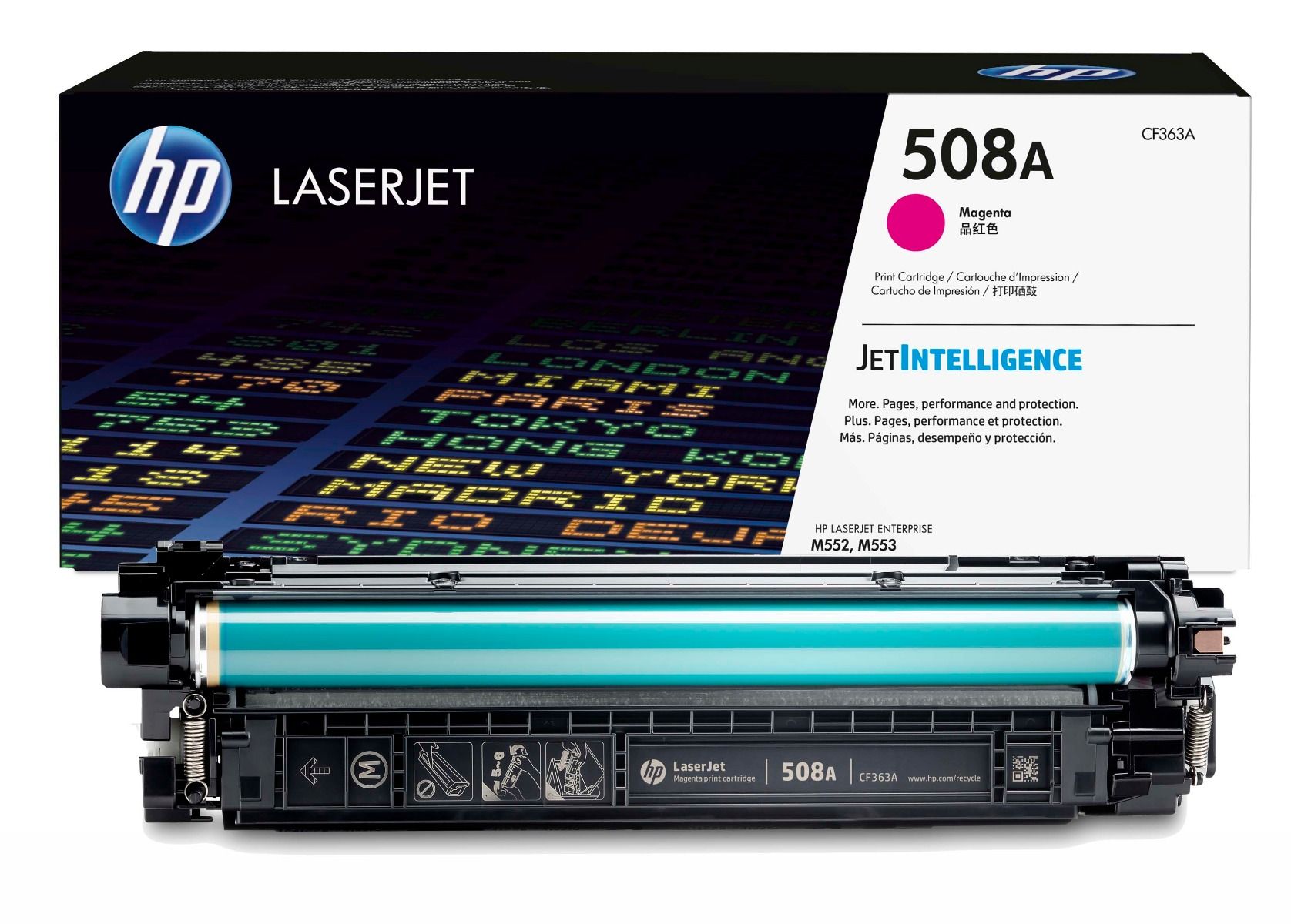 HP 508A Magenta Toner Cartridge, 5K Page Yield (CF363A)