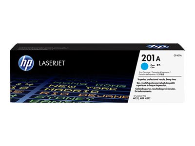 HP 201A Cyan Toner Cartridge, 1.4K Page Yield (CF401A)