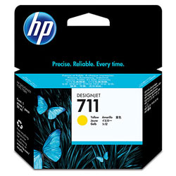 HP 711 Yellow Ink Cartridge - CZ132 Designjet Ink, 29ml (CZ132A)