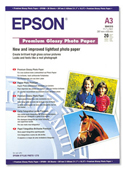 Epson S041315 Premium Glossy Photo Paper A3, 20 Sheets