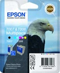 Epson Multi Pack T007 Black and T008 Colour Ink Cartridges (T007403)