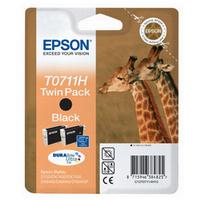 Epson T0711H DuraBrite Ultra High Capacity Black Ink Cartridge (Twin Pack)