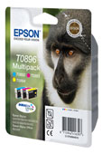 Epson T0896 DuraBrite Ultra Multi Pack Cyan, Magenta, Yellow Ink Cartridges ( Monkey ) (T089640)