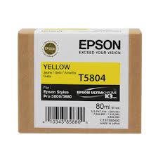 Genuine Epson T5804 Ink Yellow C13T580400 Cartridge (T5804)