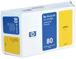 HP 80 Yellow DesignJet Ink Cartridge C4848A
