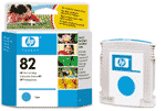 HP 82 Cyan Color Ink Cartridge (C4911A)