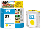 HP 82 Yellow Color Ink Cartridge (C4913A)