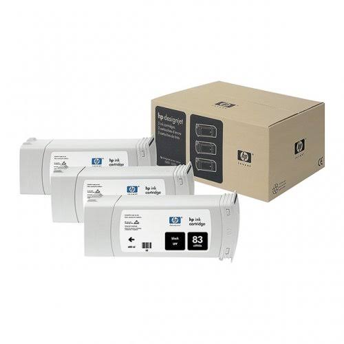 HP 83 Black DesignJet 3 Pack UV Ink Cartridges C5072A (C5072A)