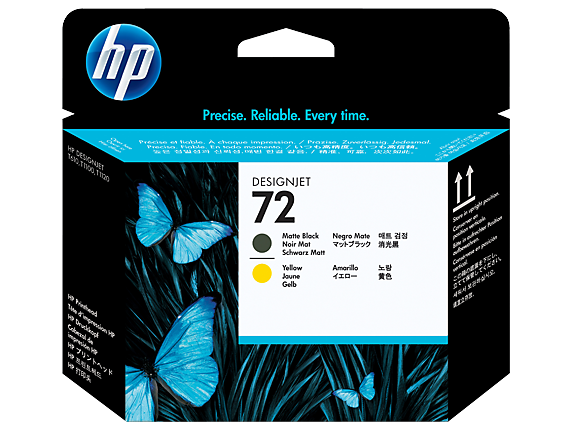 HP 72 Matte Black and Yellow Printhead (C9384A)