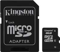Kingston 8GB microSDHC (Class 4) High Capacity micro Secure Digital Card
