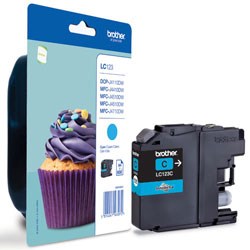 Brother Cyan Ink Cartridge, LC-123C (LC123C)