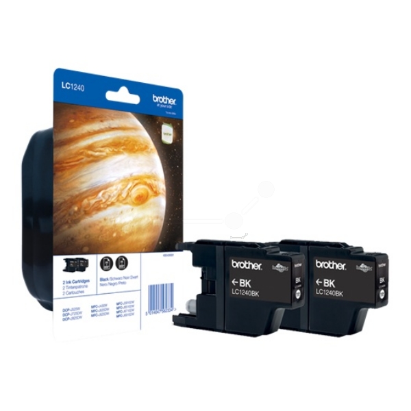 Brother LC1240BK Ink Cartridge Twin Black, LC-1240BKPB2 (LC1240BKBP2)