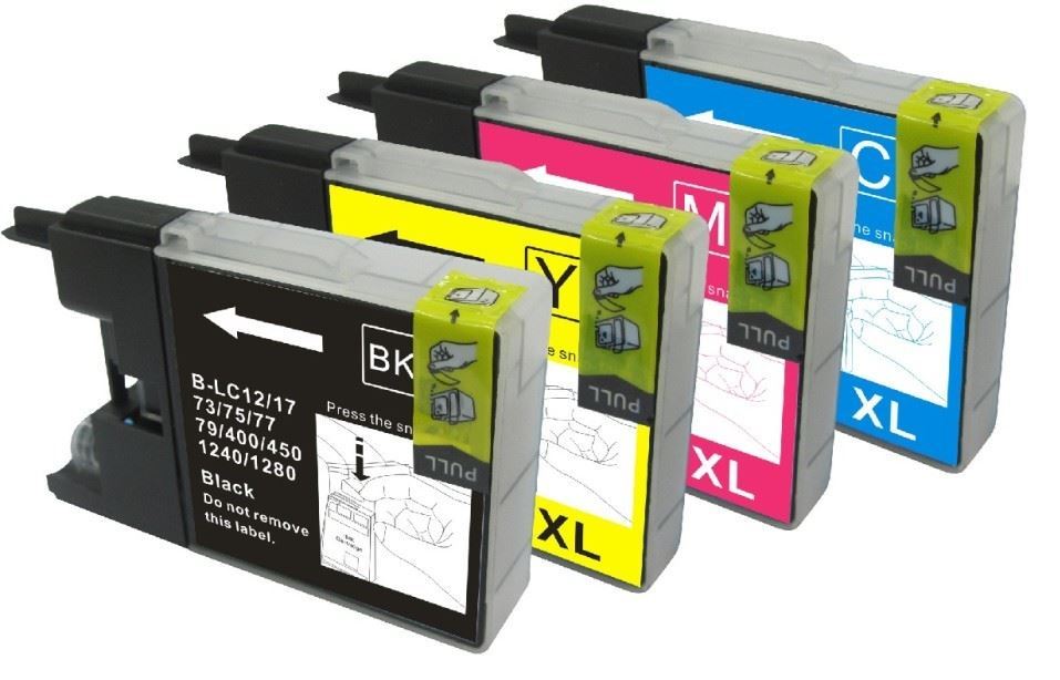Tru Image Compatible Brother 1280XL Ink Cartridges BCMY Set, 87ml