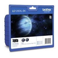 Brother Twin Pack High Yield Black Ink Cartridges (LC1280XLBKBP2)