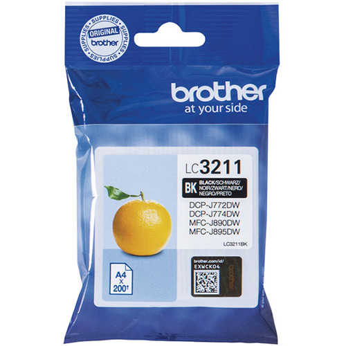 Brother LC3211BK Black Ink Cartridge - LC-3211BK Inkjet Printer Cartridge (LC3211)
