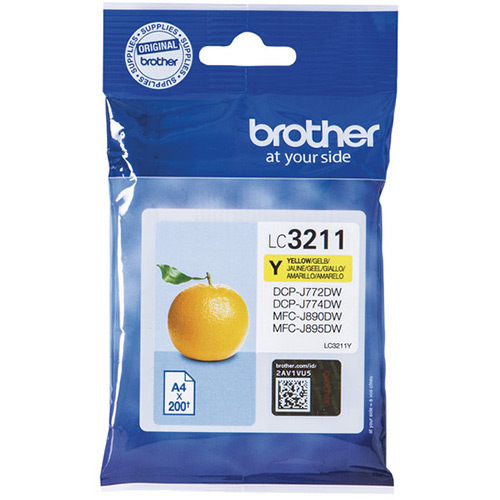 Brother LC3211Y Yellow Ink Cartridge - LC-3211Y Inkjet Printer Cartridge (LC3211Y)