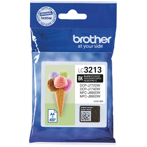 Brother LC3213BK High Capacity Black Ink Cartridge - LC-3213BK Inkjet Printer Cartridge (LC3213)